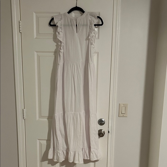 White Ruffle Dress - Picture 3 of 5